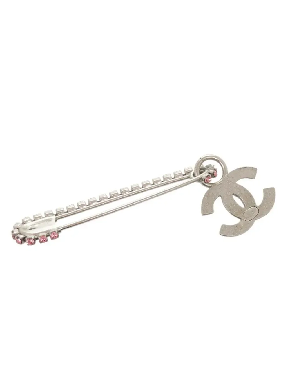 Chanel Cc Logo Brooch Silver-Tone Metal #343238C66B